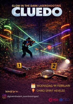 Glow in the dark lasershooting - cluedo