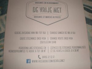 Brocante en vlooiemarkt DE VRIJE MET