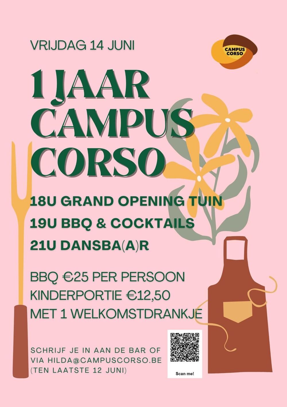 1 jaar Campus Corso BBQ & fuif