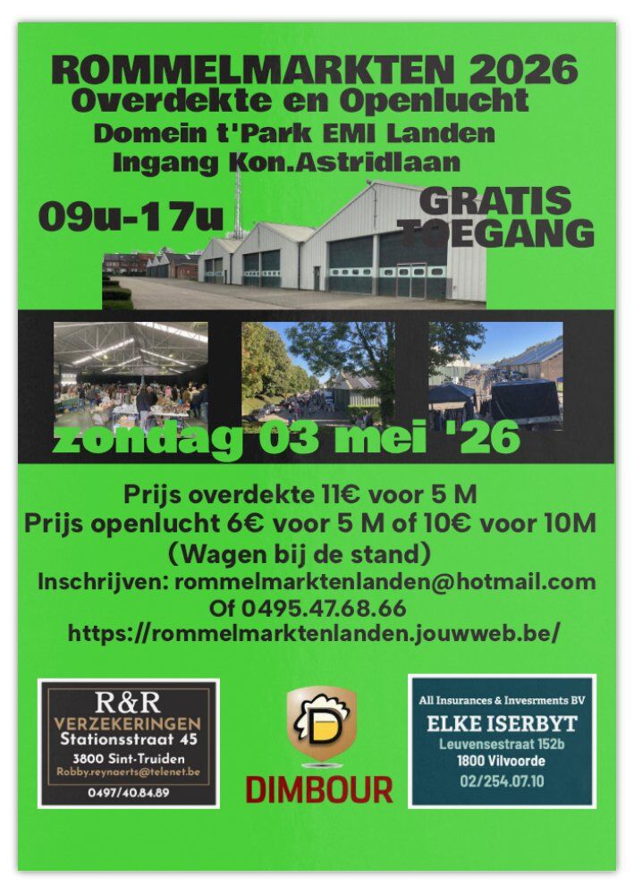 Rommelmarkt Domein 't park EMI Landen