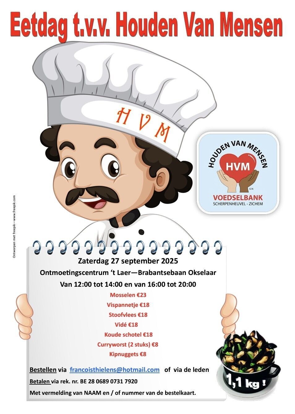 Eetdag t.v.v. Voedselbank Houden Van Mensen