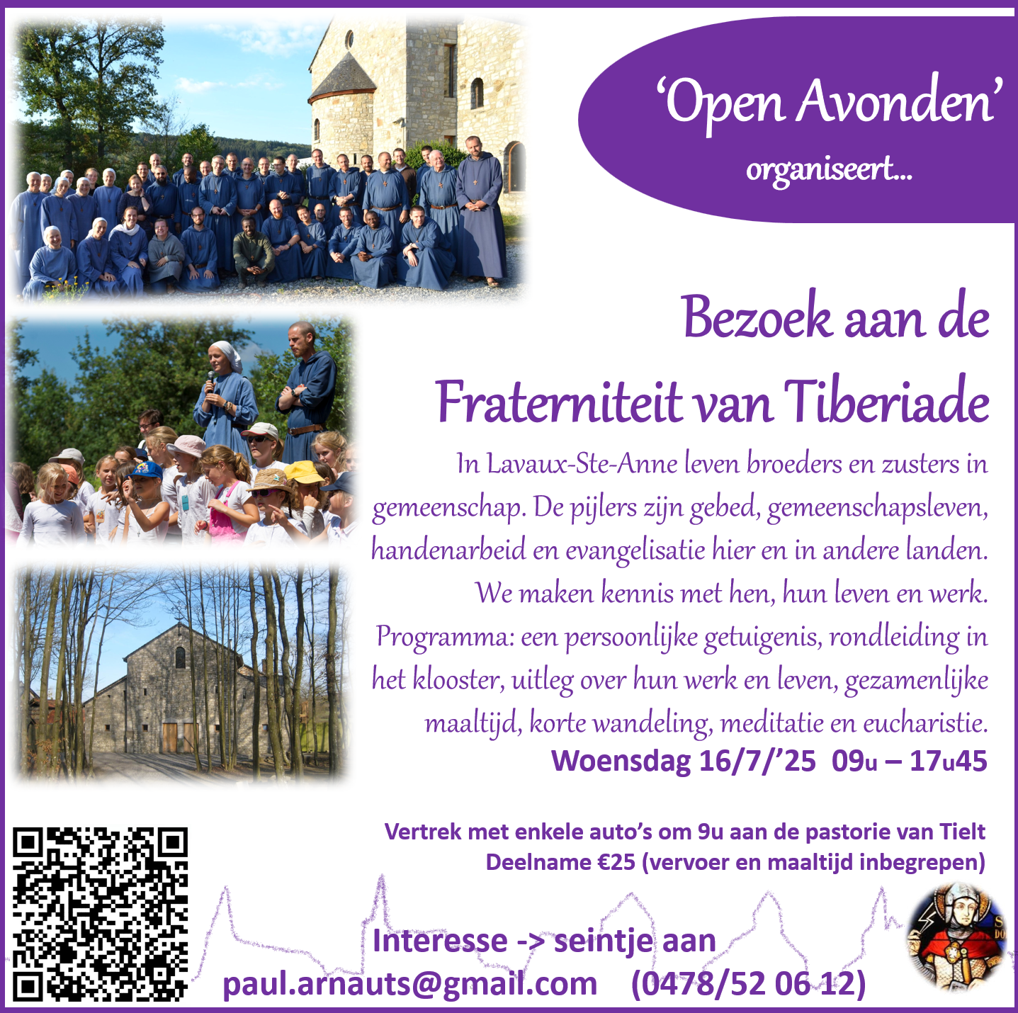 Bezoek aan de Fraterniteit van Tiberiade