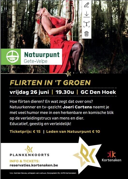 Flirten in het groen