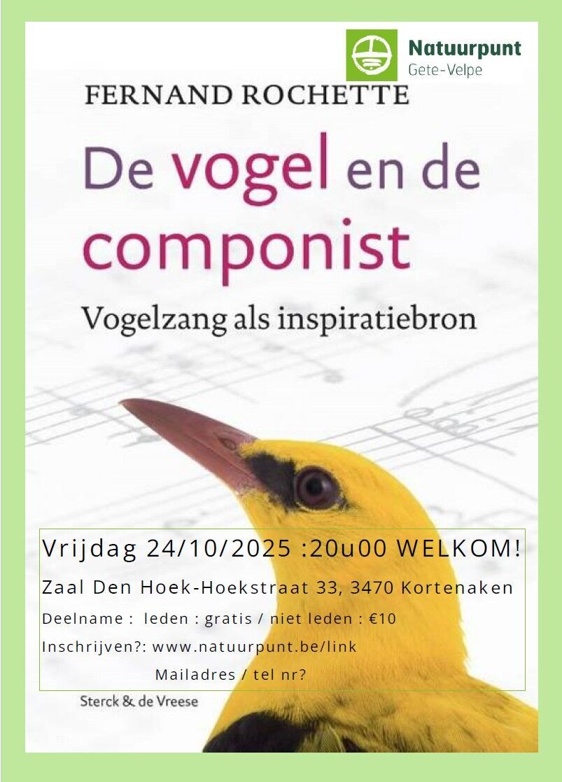 De Vogel en de Componist - Natuurpunt Gete-Velpe