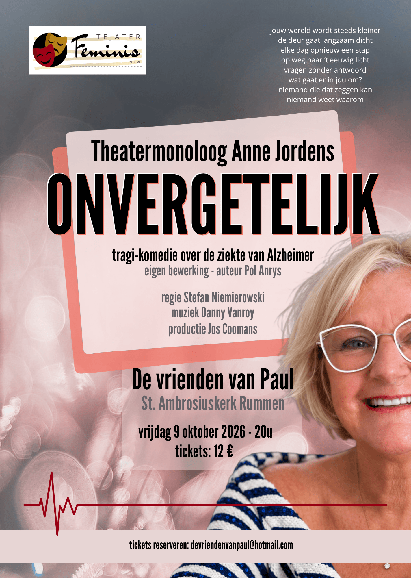 Theatermonoloog "Onvergetelijk"