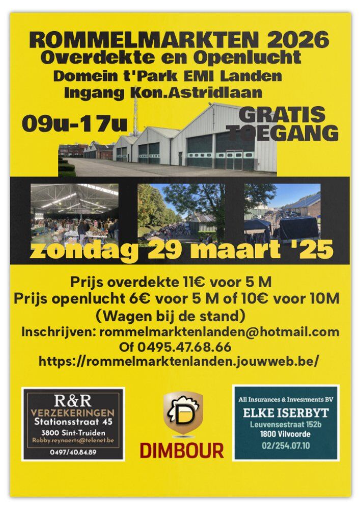 Rommelmarkt Domein 't park EMI Landen