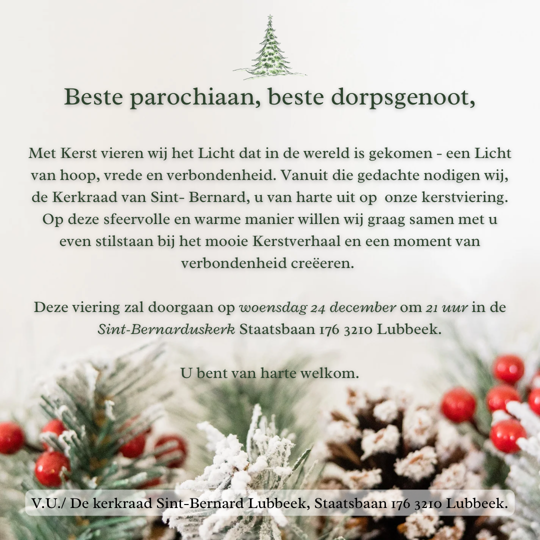 Kerstviering Sint-Bernardus Lubbeek