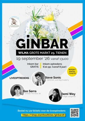 Ginbar met liveoptredens t.v.v. De Mispelhoef