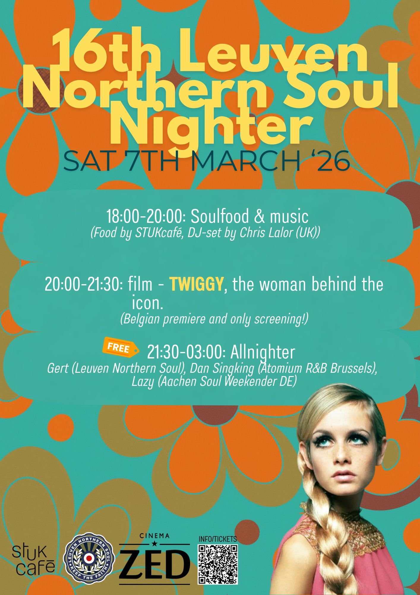 16th Leuven Northern Soul Nighter – Movie Special met Belgische Première van “TWIGGY”