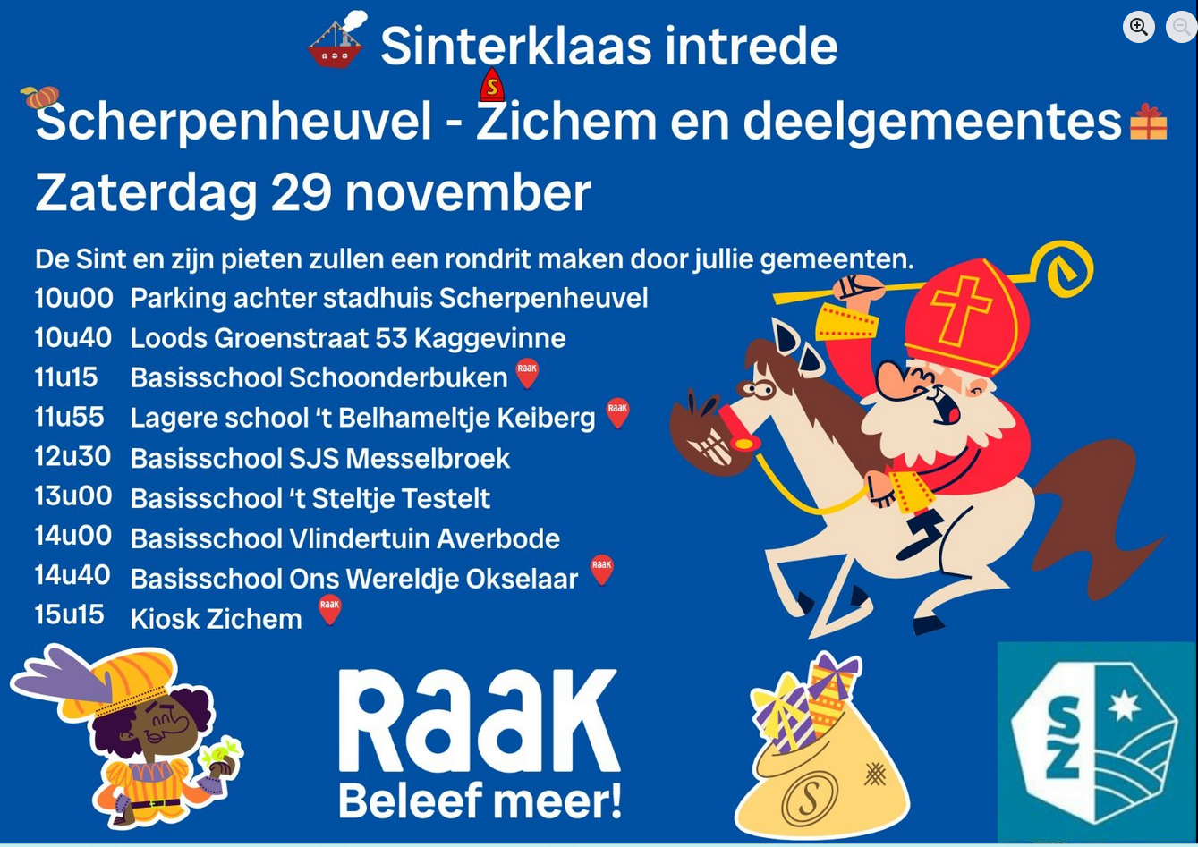 Intrede Sinterklaas in Scherpenheuvel-Zichem