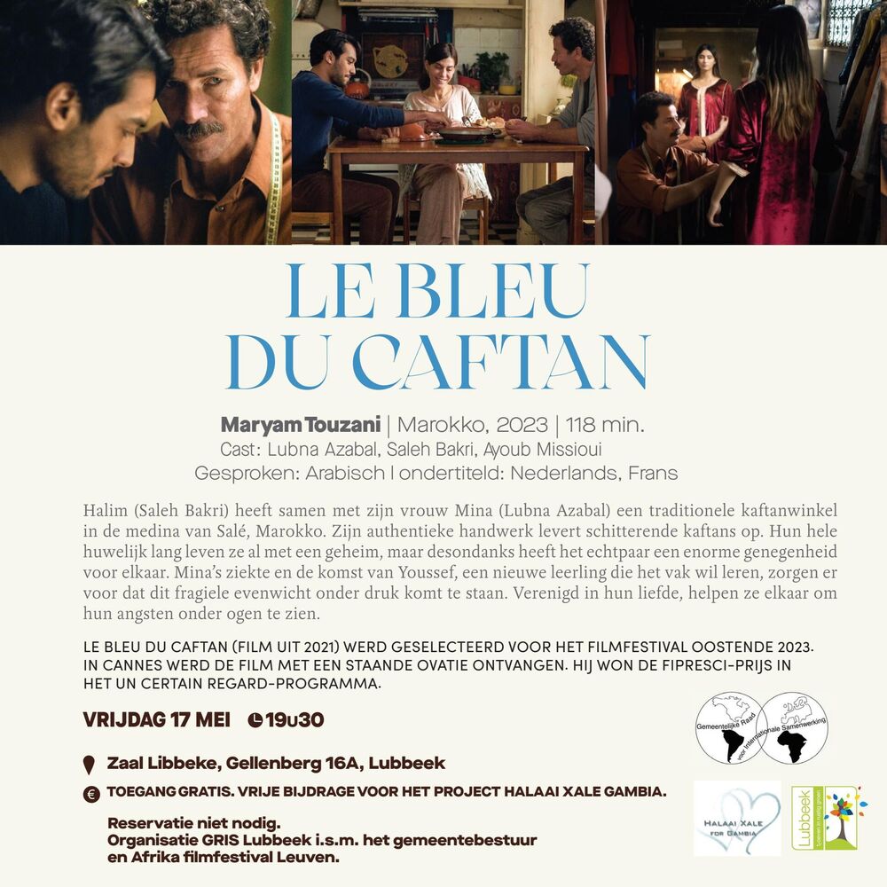 Filmvertoning "Le bleu du Caftan" - Afrika Film Festival LUBBEEK