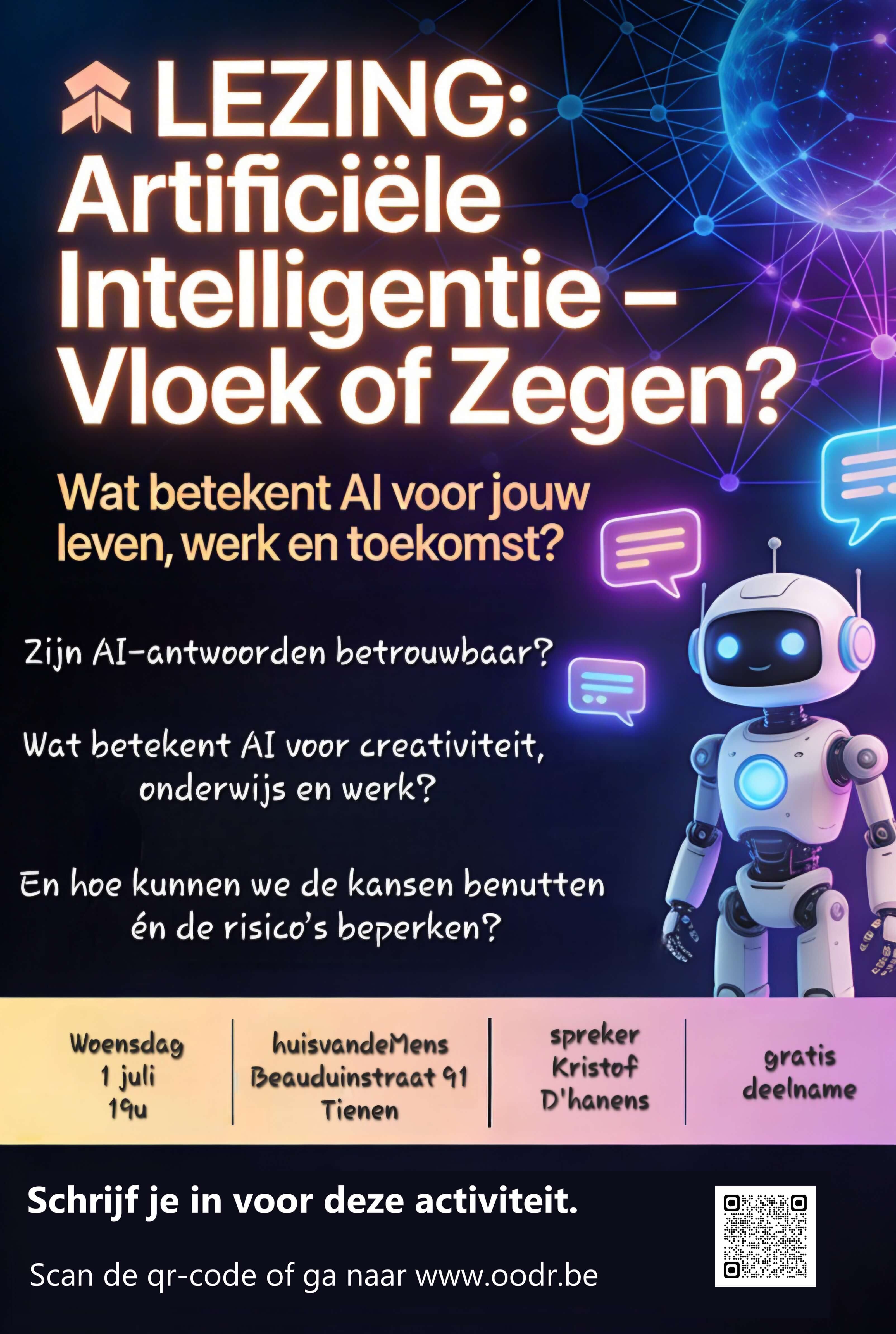 Lezing: Artificiële intelligentie: vloek of zegen?