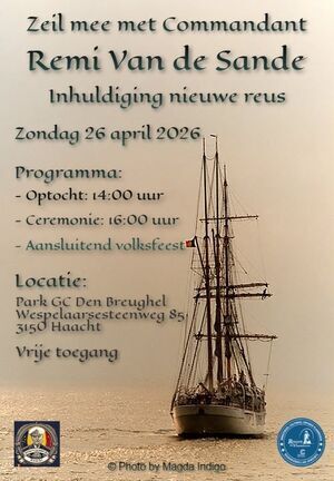 Feestelijke inhuldiging nieuwe reus "Commandant Remi Van de Sande