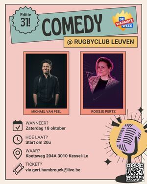 31e Comedy Night @ RCL Michael Van Peel & Roosje Pertz (tvv De Warmste Week)
