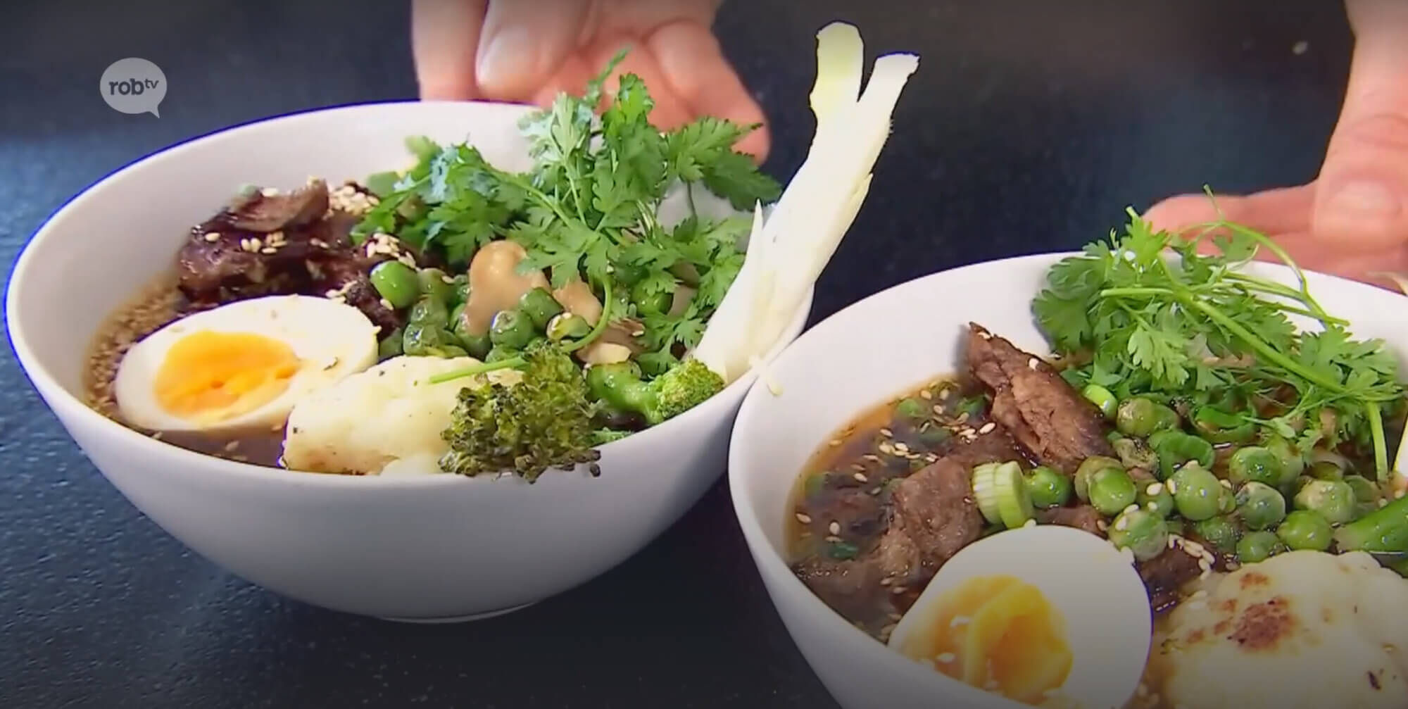 Belgische ramen soep – geroosterde ui - Brisket vlees