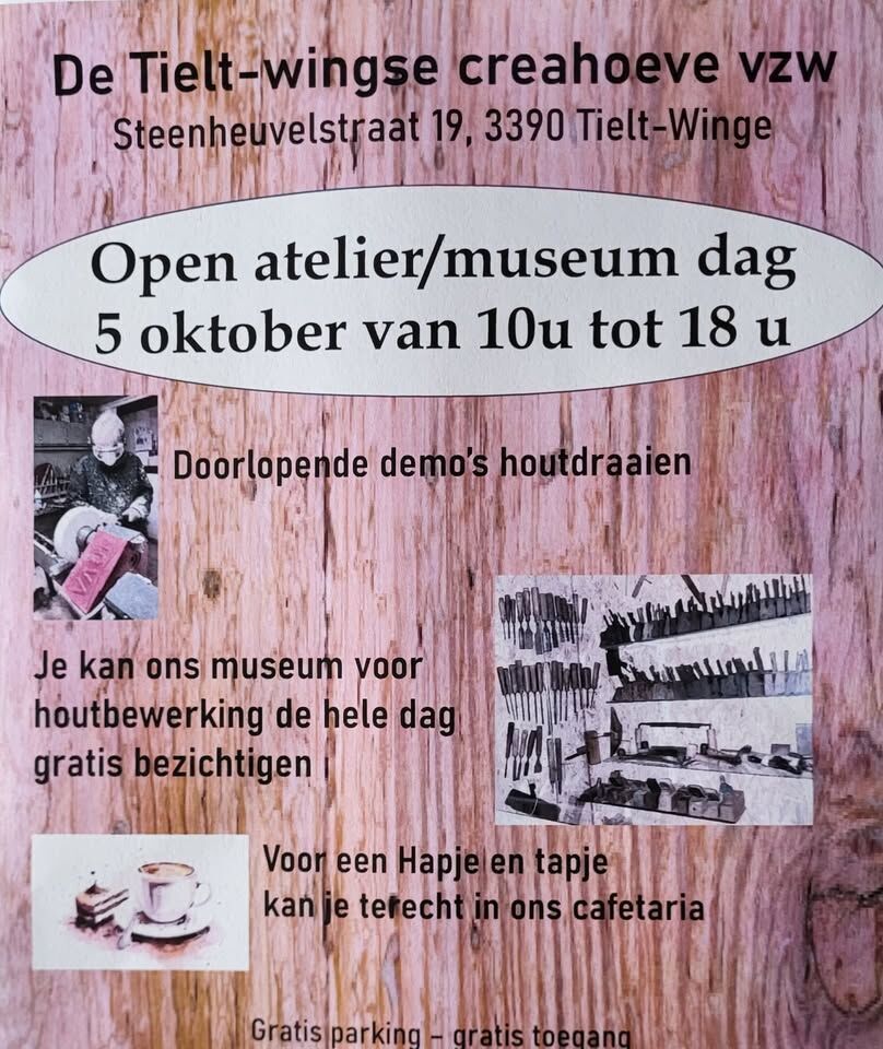 Open atelier en houtbewerking museumdag