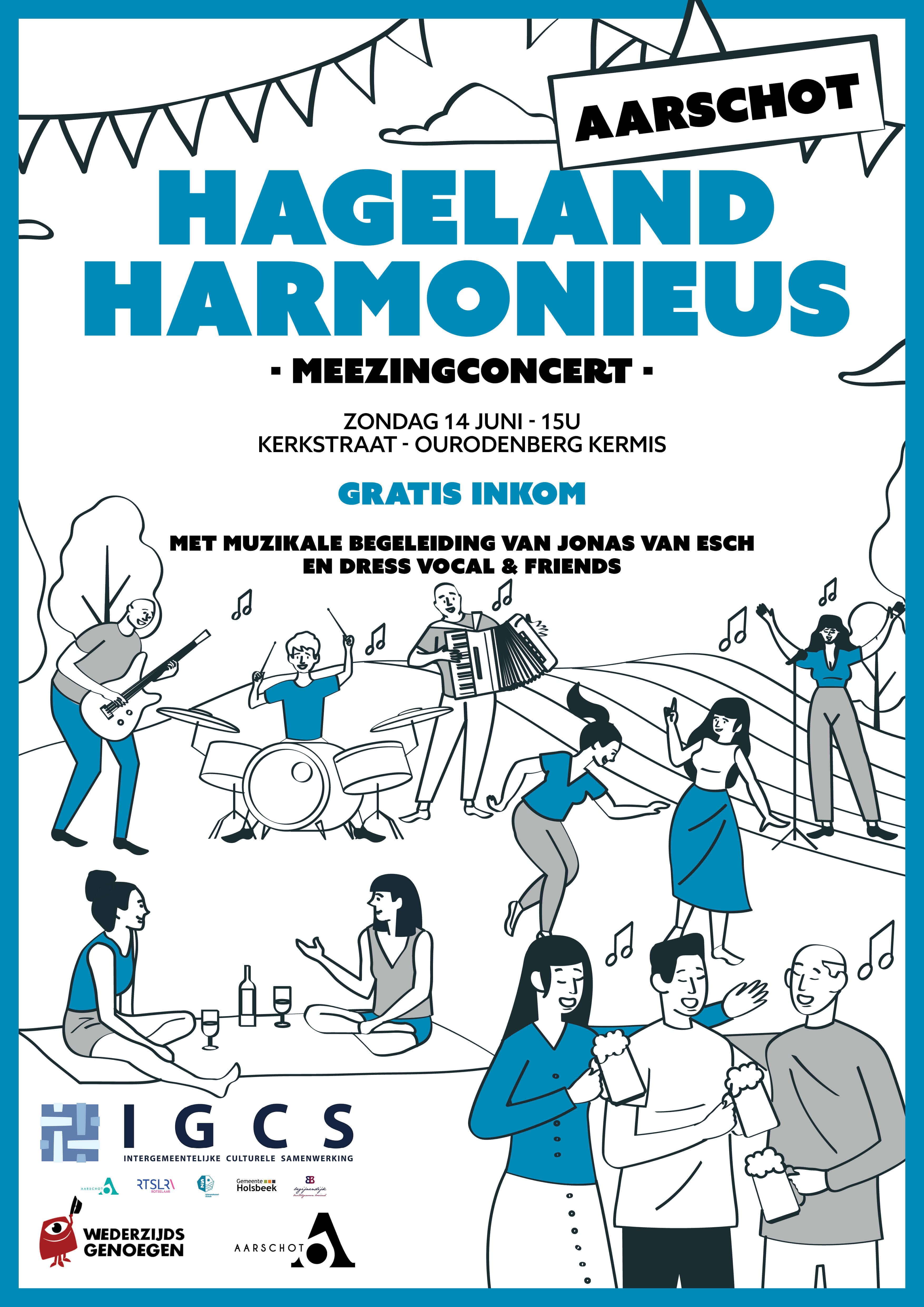 Hageland Harmonieus tijdens Ourodenberg kermis