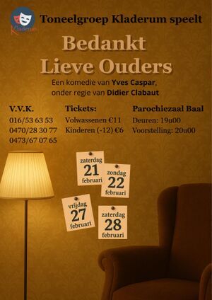 Toneel "Bedankt lieve ouders"