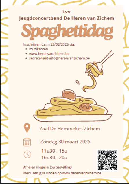Spaghettidag Jeugdconcertband De Heren van Zichem