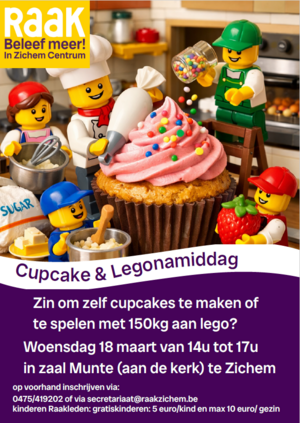 Cupcakes- en LEGOnamiddag