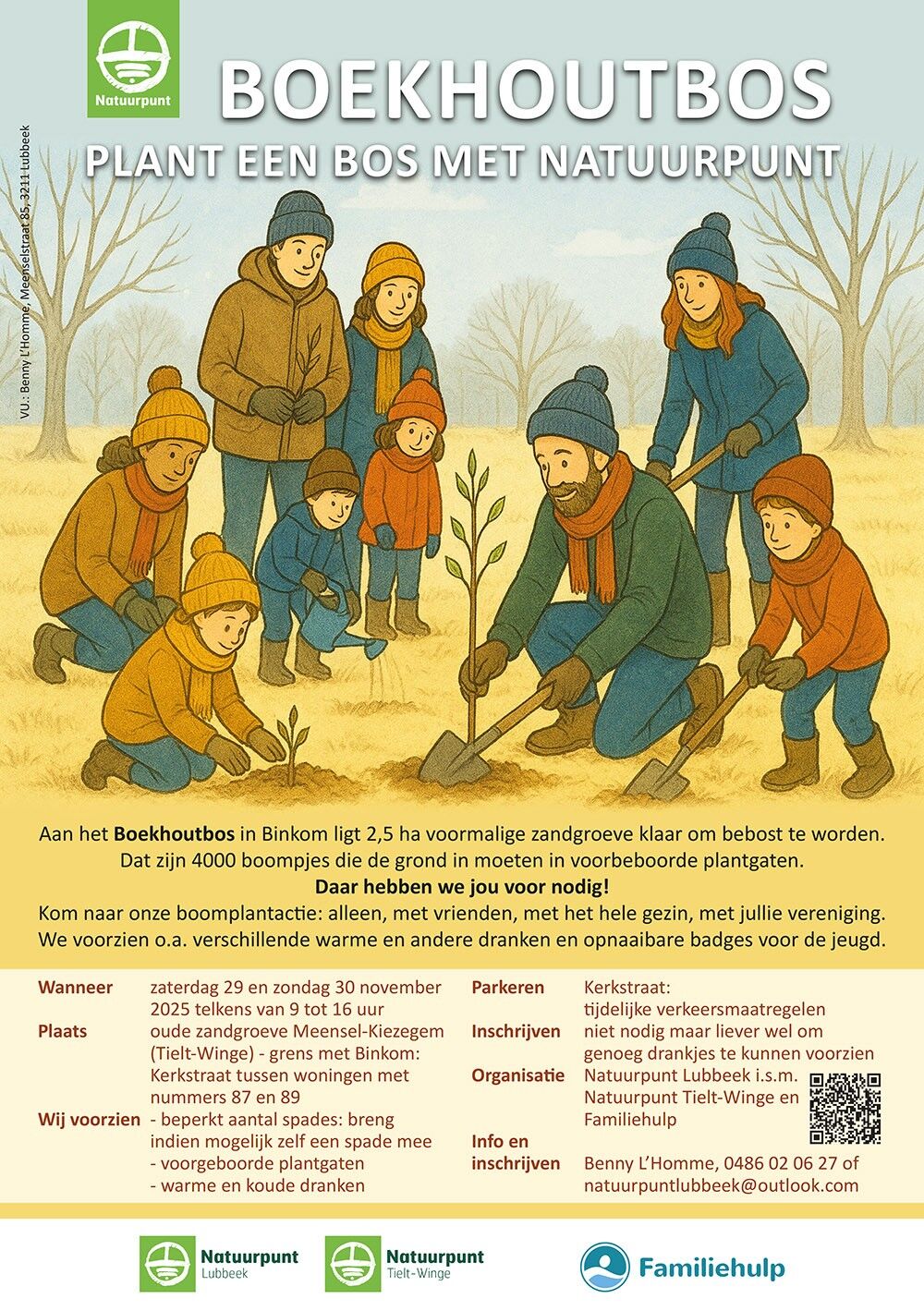 Plant een bos met Natuurpunt Lubbeek en Natuurpunt Tielt-Winge