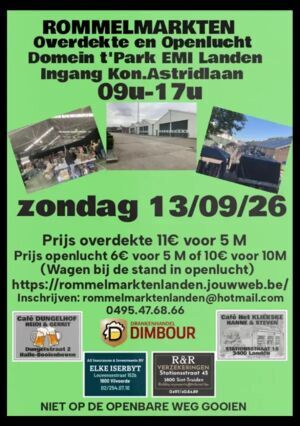 Rommelmarkt Domein t'park EMI Landen