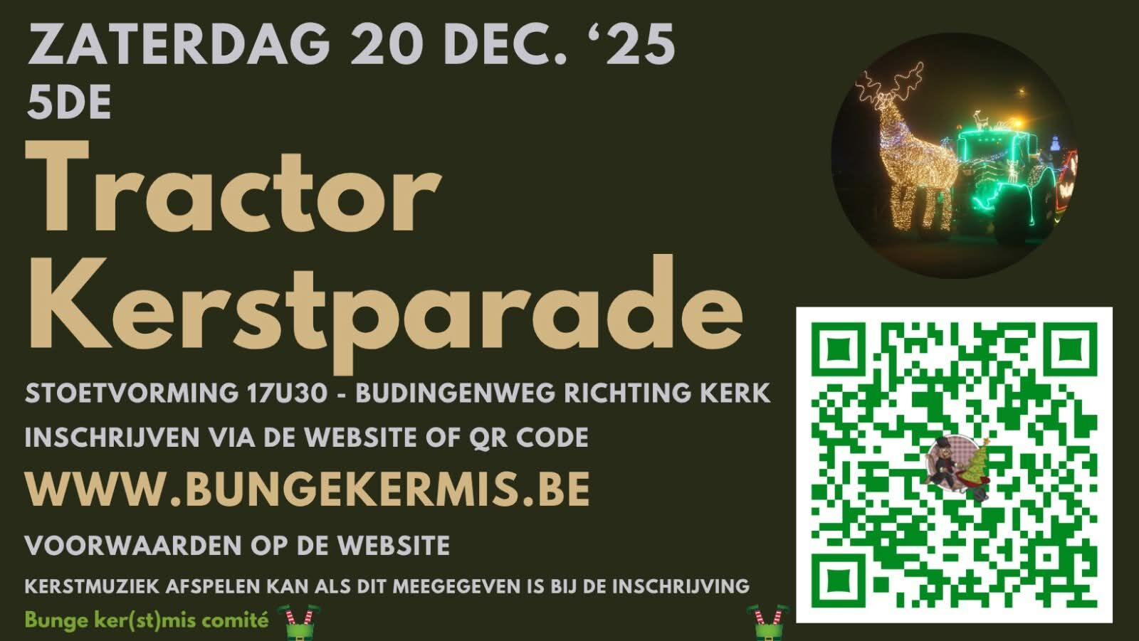 Paardjes Lichtjesparade - Tractor Kerstparade