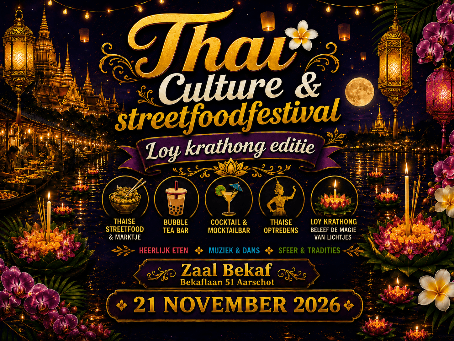 Thai culture & streetfood festival - loy krathong editie