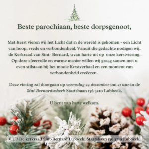 Kerstviering Sint-Bernardus Lubbeek