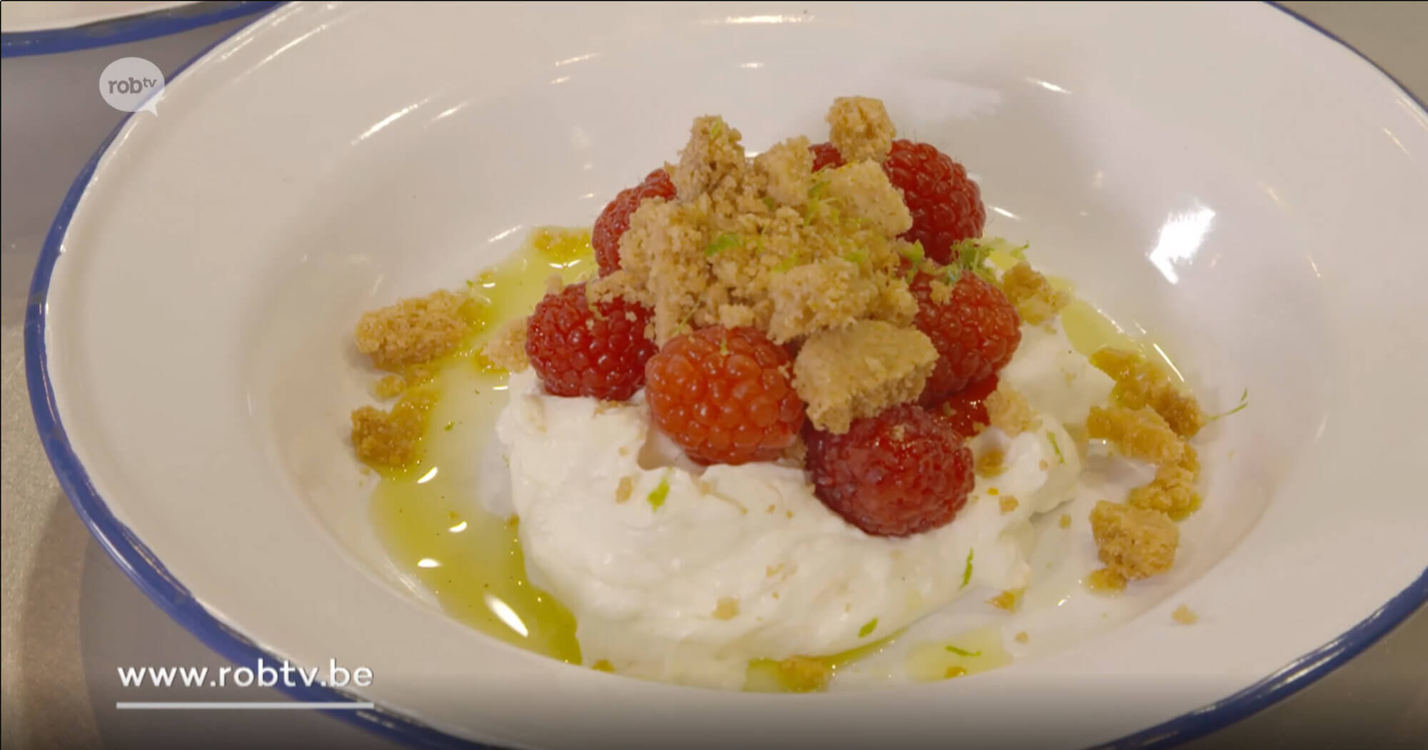 Labneh – framboos – crumble