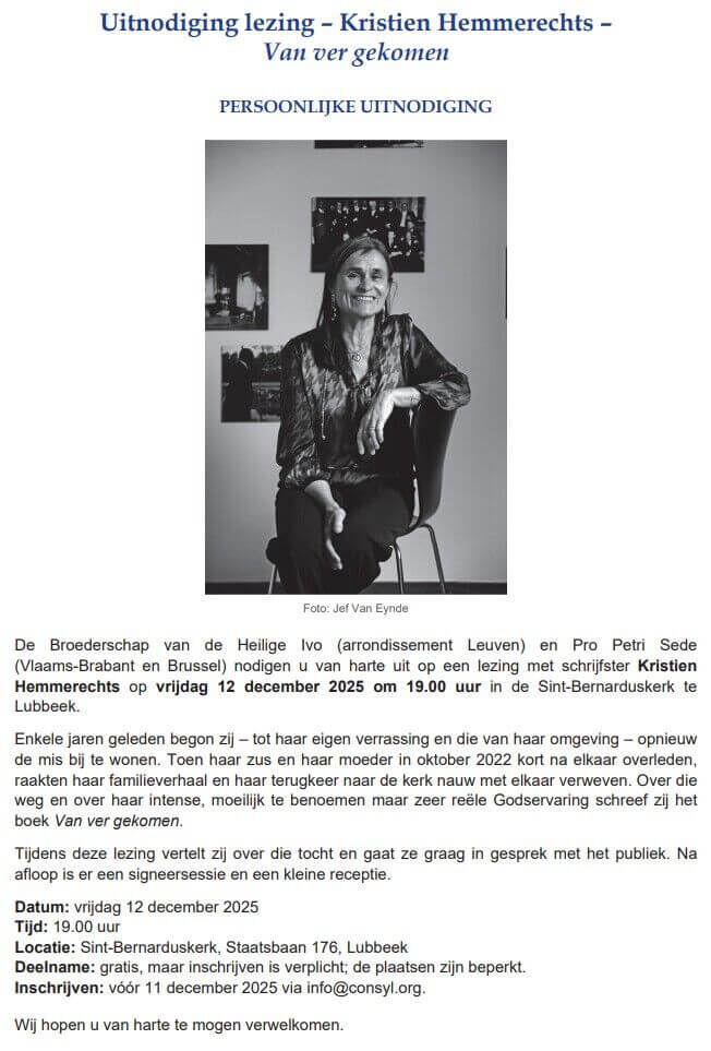 Lezing door Kristien Hemmerechts: Van ver gekomen